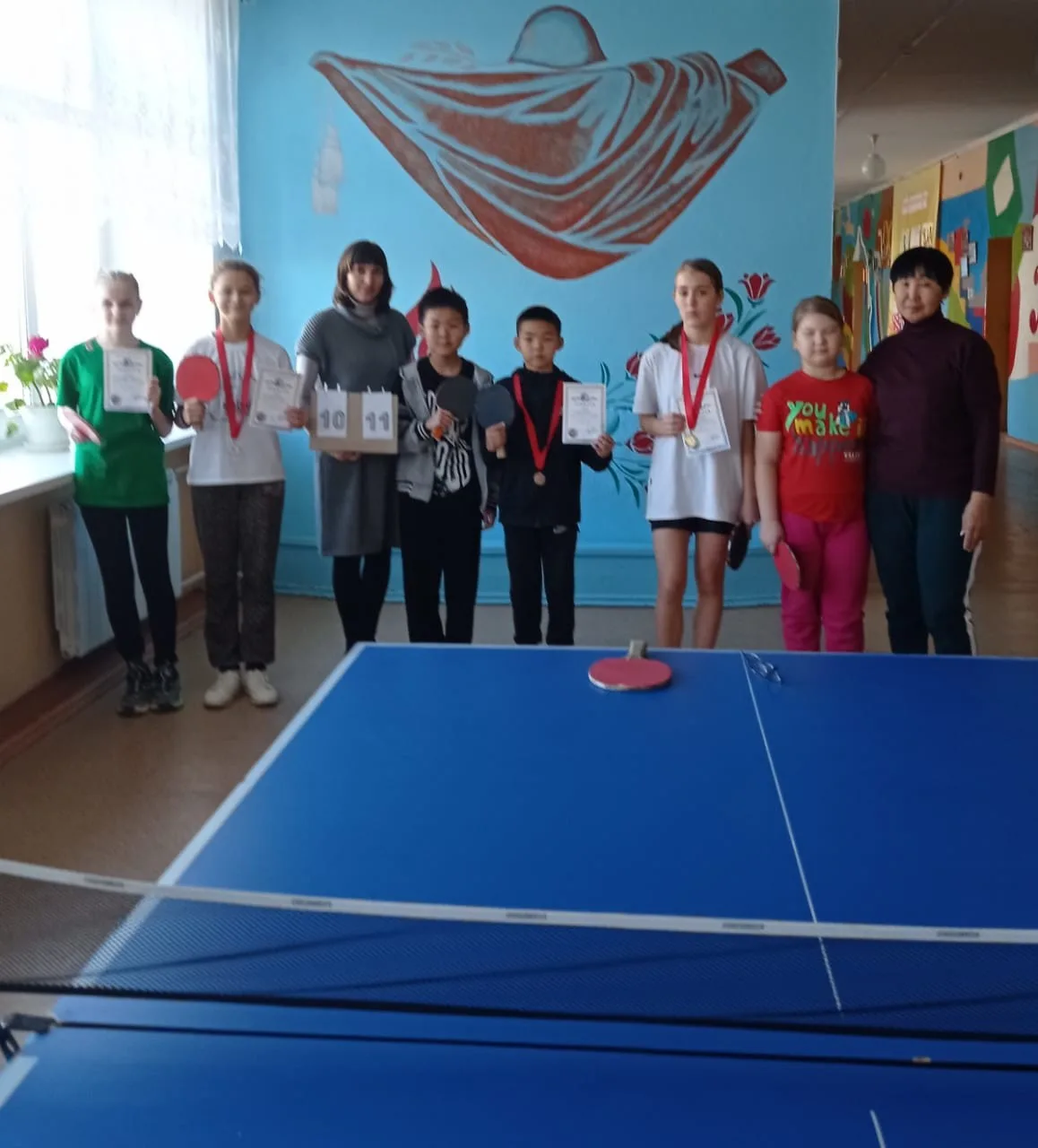 26.11. 2024  прошли школьные соревнования по настольному теннису.